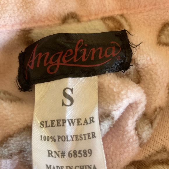 Pink & Brown Button-Up Fleece Pajama Set - Picture 13 of 13